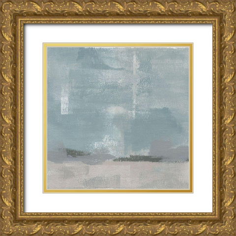 Gris Abstrait IV Gold Ornate Wood Framed Art Print with Double Matting by Green, Jacob