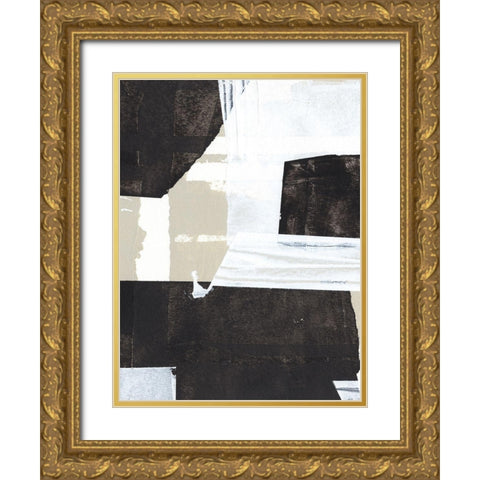 Neutral Intersect III Gold Ornate Wood Framed Art Print with Double Matting by Warren, Annie