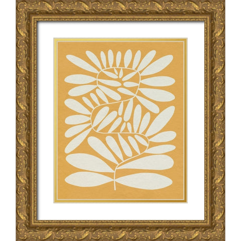 70s Sprig IV Gold Ornate Wood Framed Art Print with Double Matting by Caroline, Emma