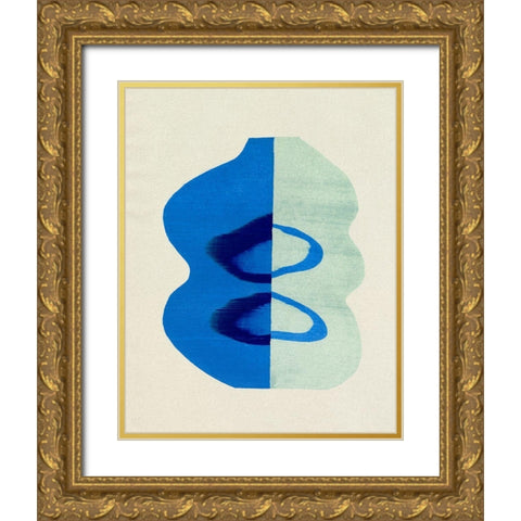 Squiggle Vase II Gold Ornate Wood Framed Art Print with Double Matting by Caroline, Emma