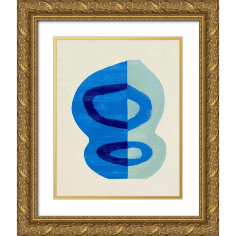 Squiggle Vase VI Gold Ornate Wood Framed Art Print with Double Matting by Caroline, Emma