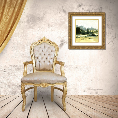 Bright Marshland I Gold Ornate Wood Framed Art Print with Double Matting by Caroline, Emma