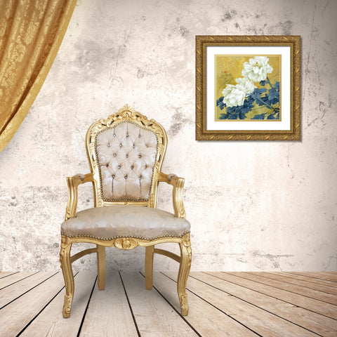 Historical Flora II Gold Ornate Wood Framed Art Print with Double Matting by Hunziker, Steve