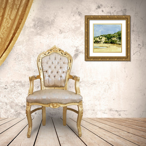 Coastal Sketch VI Gold Ornate Wood Framed Art Print with Double Matting by Caroline, Emma