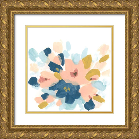 Drybrush Bouquet II Gold Ornate Wood Framed Art Print with Double Matting by Vess, June Erica