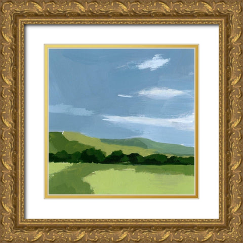Lush Terrain I Gold Ornate Wood Framed Art Print with Double Matting by Barnes, Victoria