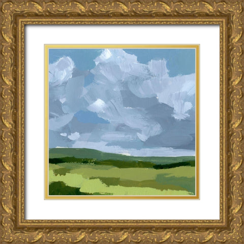 Lush Terrain VII Gold Ornate Wood Framed Art Print with Double Matting by Barnes, Victoria