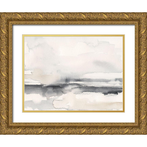 Distant Neutrals IV Gold Ornate Wood Framed Art Print with Double Matting by Barnes, Victoria