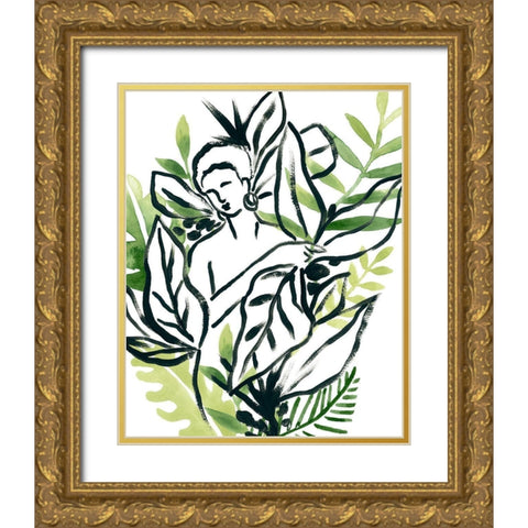 Tropical Sketchbook IV Gold Ornate Wood Framed Art Print with Double Matting by Vess, June Erica