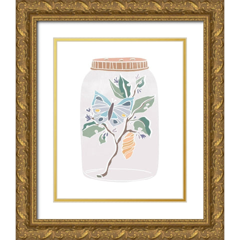 Nature Jar II Gold Ornate Wood Framed Art Print with Double Matting by Vess, June Erica