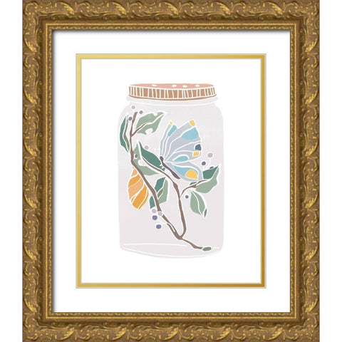 Nature Jar III Gold Ornate Wood Framed Art Print with Double Matting by Vess, June Erica