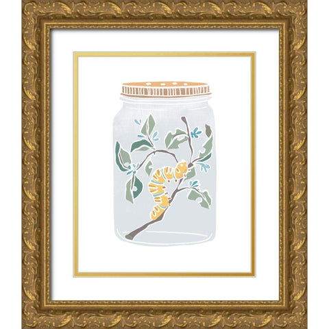Nature Jar IV Gold Ornate Wood Framed Art Print with Double Matting by Vess, June Erica
