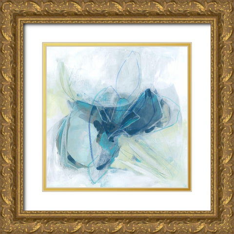 Blue Chasm II Gold Ornate Wood Framed Art Print with Double Matting by Vess, June Erica