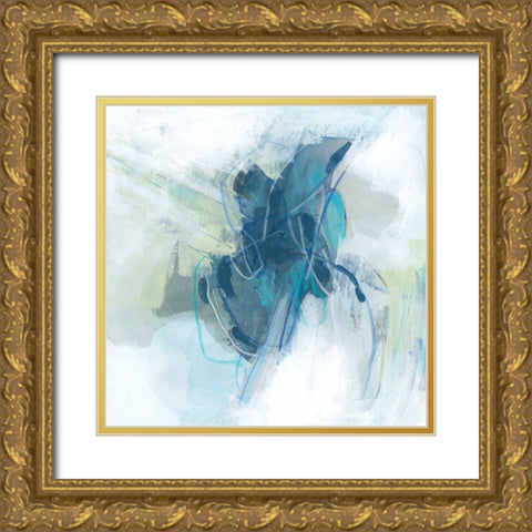 Blue Chasm III Gold Ornate Wood Framed Art Print with Double Matting by Vess, June Erica