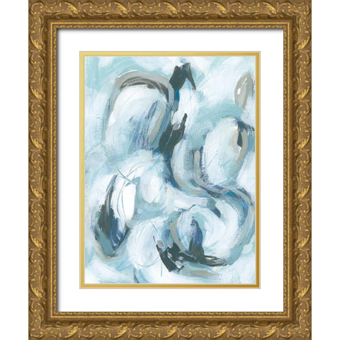 Fluid Receptor II Gold Ornate Wood Framed Art Print with Double Matting by Vess, June Erica