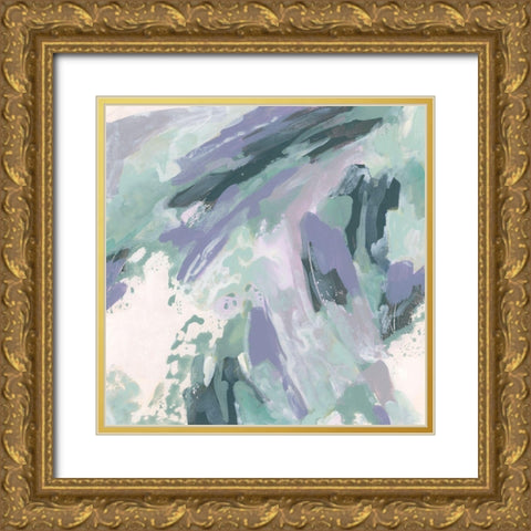 Marbled Periwinkle II Gold Ornate Wood Framed Art Print with Double Matting by Vess, June Erica