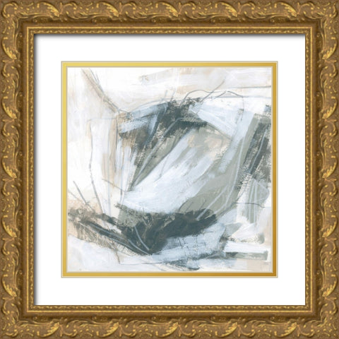 Neutral Swath I Gold Ornate Wood Framed Art Print with Double Matting by Vess, June Erica