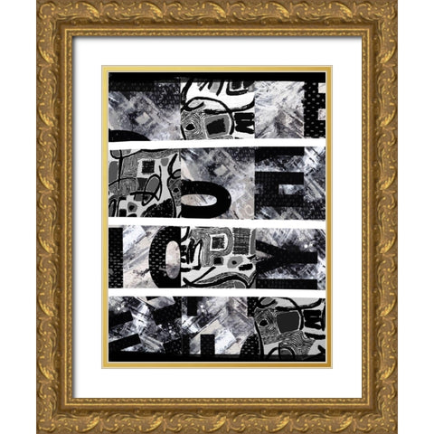 Mish Mash I Gold Ornate Wood Framed Art Print with Double Matting by Smith, Karen