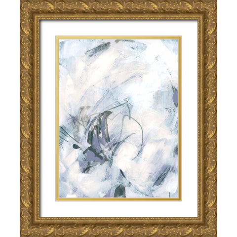 Lavender Frost IV Gold Ornate Wood Framed Art Print with Double Matting by Vess, June Erica