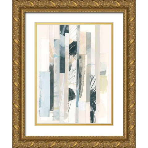 Paper Strata II Gold Ornate Wood Framed Art Print with Double Matting by Vess, June Erica