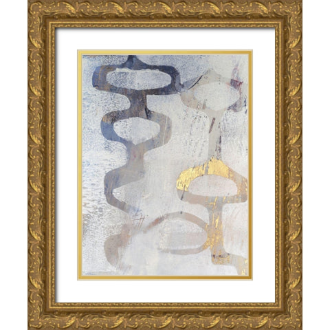 Linx I Gold Ornate Wood Framed Art Print with Double Matting by Jachimiec, Sue