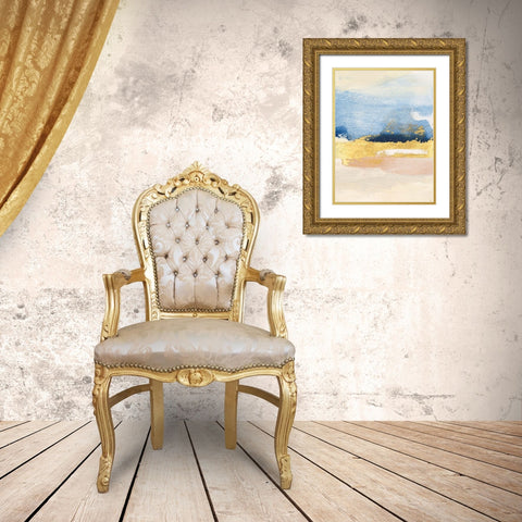 Pampa II Gold Ornate Wood Framed Art Print with Double Matting by Jachimiec, Sue