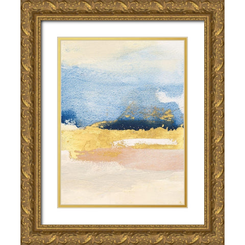 Pampa II Gold Ornate Wood Framed Art Print with Double Matting by Jachimiec, Sue