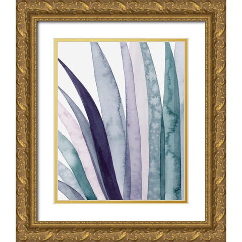 Amethyst Scales Triptych I Gold Ornate Wood Framed Art Print with Double Matting by Popp, Grace