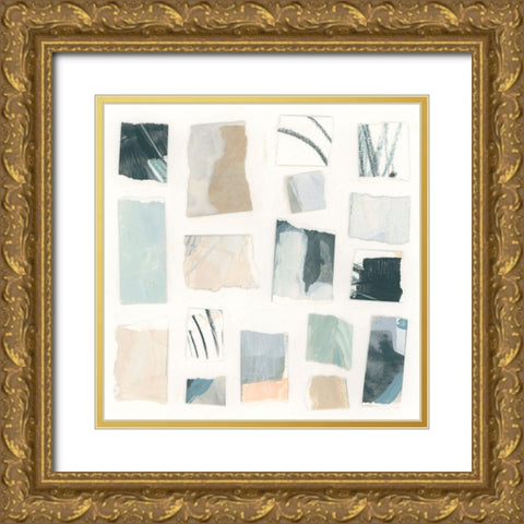 Paper Palette I Gold Ornate Wood Framed Art Print with Double Matting by Vess, June Erica