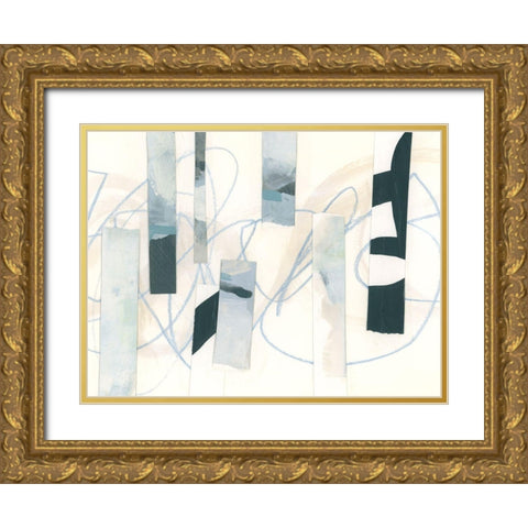 Ice Twine II Gold Ornate Wood Framed Art Print with Double Matting by Vess, June Erica