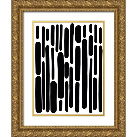 Shuffle I Gold Ornate Wood Framed Art Print with Double Matting by Moore, Regina
