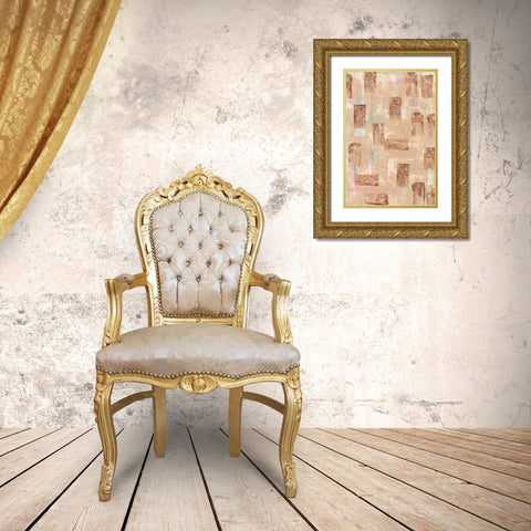 Hiding Hues II Gold Ornate Wood Framed Art Print with Double Matting by Moore, Regina
