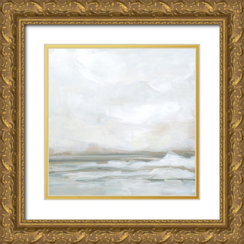 Neutral Surfline I Gold Ornate Wood Framed Art Print with Double Matting by Vess, June Erica