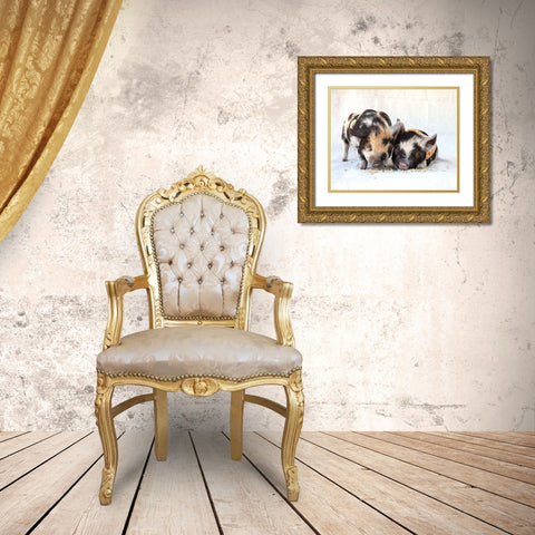 Fiona And Ferdinand II Gold Ornate Wood Framed Art Print with Double Matting by Soderman, Tania