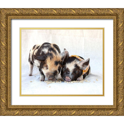 Fiona And Ferdinand II Gold Ornate Wood Framed Art Print with Double Matting by Soderman, Tania
