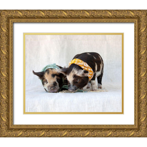 Fiona And Ferdinand IV Gold Ornate Wood Framed Art Print with Double Matting by Soderman, Tania