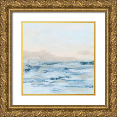 Distant Tides II Gold Ornate Wood Framed Art Print with Double Matting by Vess, June Erica