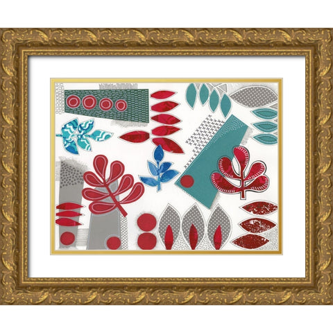 Modan II Gold Ornate Wood Framed Art Print with Double Matting by Moore, Regina