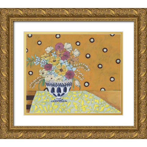 Flowerscape I Gold Ornate Wood Framed Art Print with Double Matting by Moore, Regina