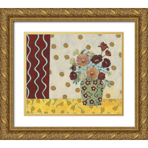 Flowerscape II Gold Ornate Wood Framed Art Print with Double Matting by Moore, Regina