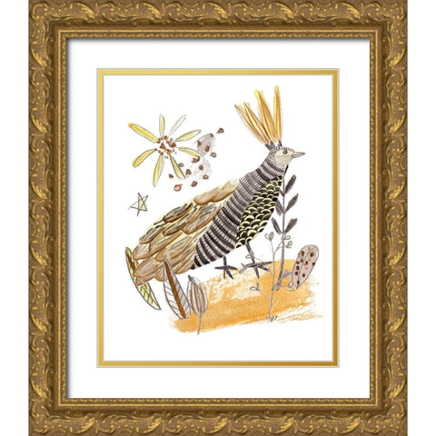 Glowing Garden at Dusk III Gold Ornate Wood Framed Art Print with Double Matting by Wang, Melissa