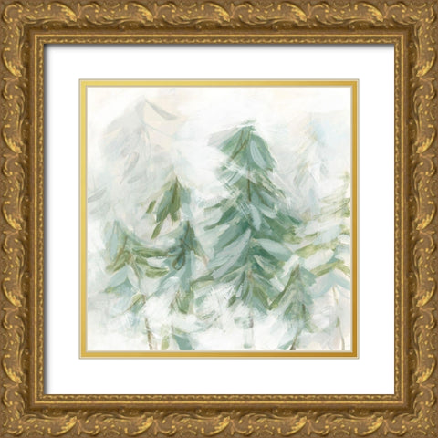 Winter Grove I Gold Ornate Wood Framed Art Print with Double Matting by Vess, June Erica
