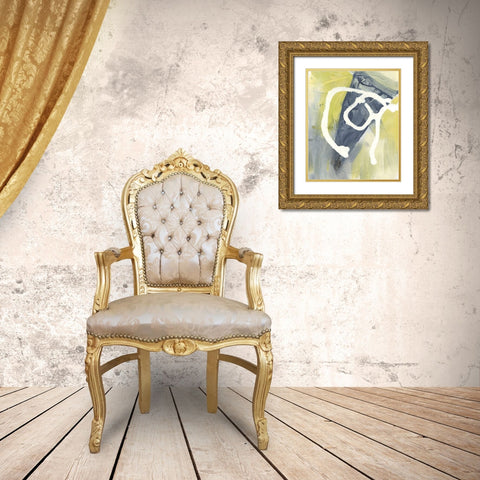Delightful I Gold Ornate Wood Framed Art Print with Double Matting by Combs, Joyce