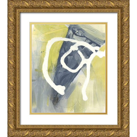 Delightful I Gold Ornate Wood Framed Art Print with Double Matting by Combs, Joyce