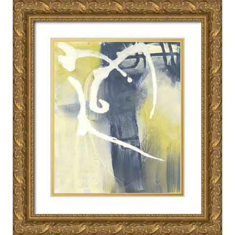 Delightful II Gold Ornate Wood Framed Art Print with Double Matting by Combs, Joyce