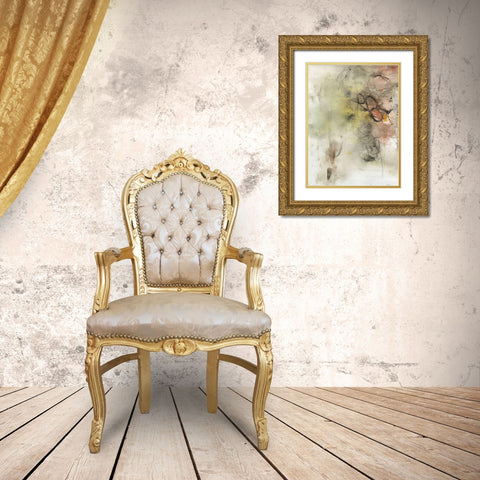 Soft Inspiration III Gold Ornate Wood Framed Art Print with Double Matting by Combs, Joyce