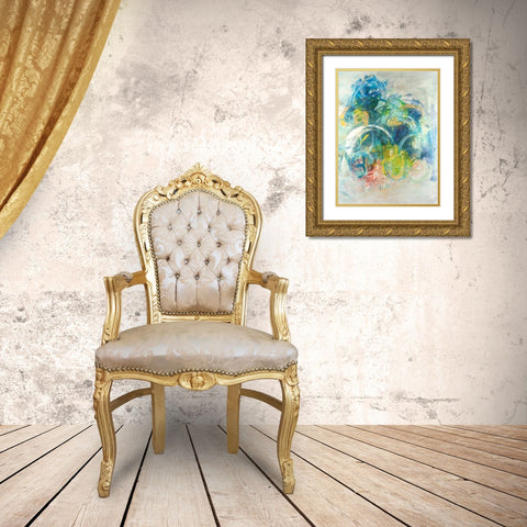 Silent Energy I Gold Ornate Wood Framed Art Print with Double Matting by Combs, Joyce