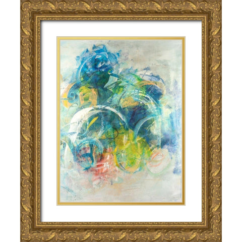 Silent Energy I Gold Ornate Wood Framed Art Print with Double Matting by Combs, Joyce