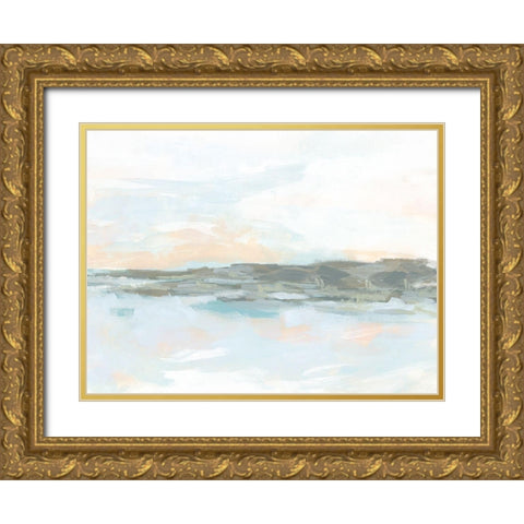 Rock Coast II Gold Ornate Wood Framed Art Print with Double Matting by Vess, June Erica