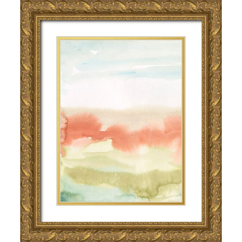 Blushing Sunrise I Gold Ornate Wood Framed Art Print with Double Matting by Longley, Alicia